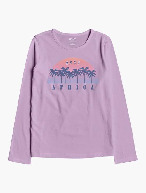 Roxy Purple Long Sleeve Crew Neck