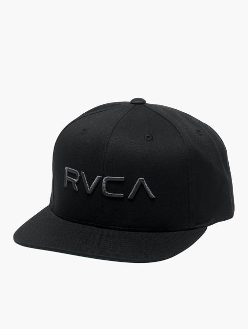 RVCA Black Older Boys Twill Snapback Ii Cap