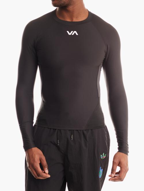 RVCA Black Va Sport Long Sleeve Rash Vest