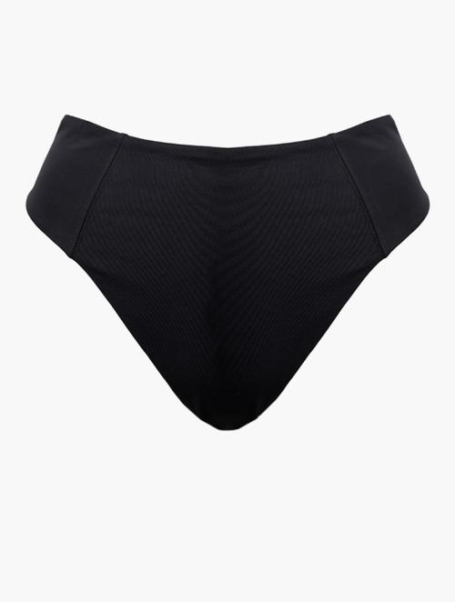 RVCA Black Olid High Rise Cheeky Bikini Bottoms