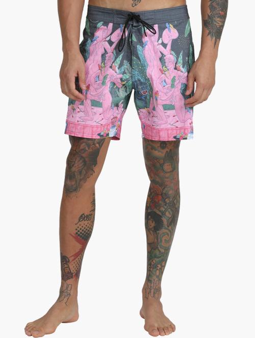 RVCA Black Multi Lp X Klw Nightscape Boardshorts