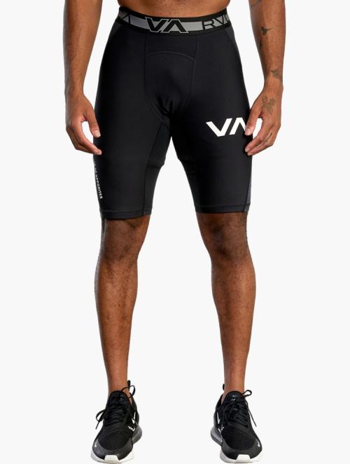 RVCA Black Elastic Waist Compression Shorts