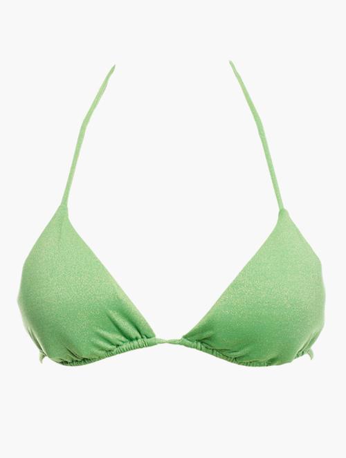 RVCA Grass Shiner Slide Halter Bikini Top