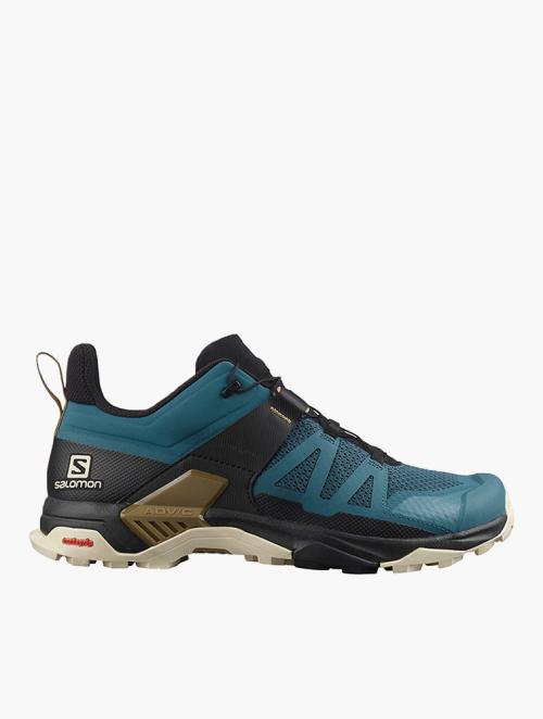 Salomon Mallard Blue, Bleached Sand & Bronze Brown X Ultra 4 Trainers