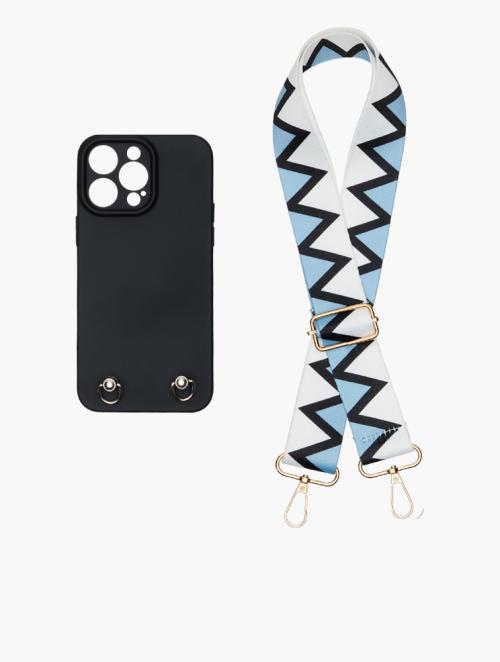 Scotty Bags & Co. Black The Sassy Phone Case With Guitar Strap