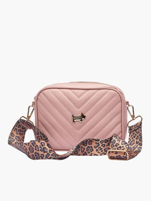 Scotty Bags & Co. Ballet Shoe Pink The Donatella Crossbody With Leopard Strap