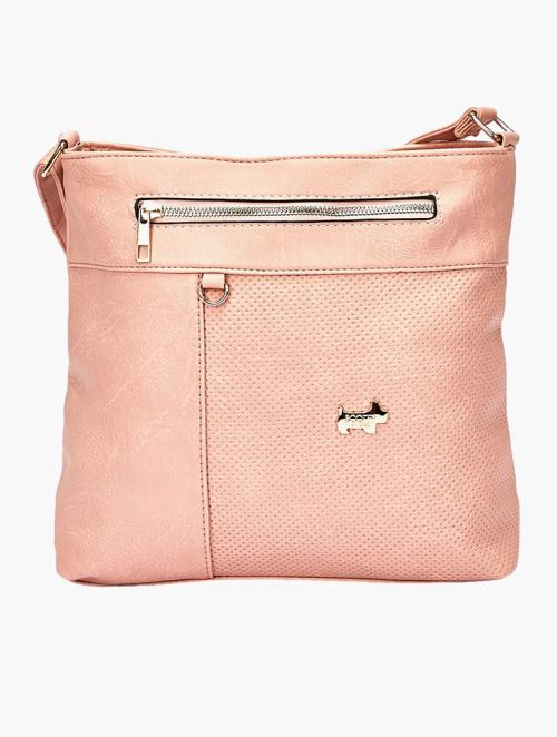 Scotty Bags & Co. Blush Pink The Bellagio Classic Crossbody With Double Zipper Interior