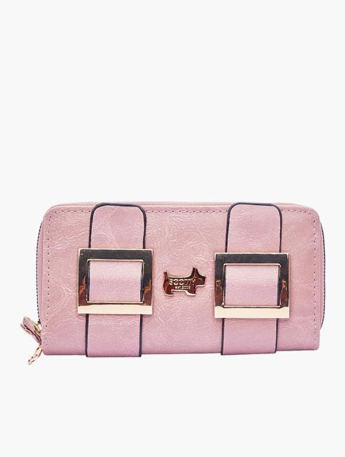 Scotty Bags & Co. Blush Pink The Halsey Double Zipper Purse With Strap