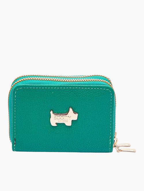 Scotty Bags & Co. Fern Green Textured Soft Litchi The Monaco Double Zipper Purse With Cardholders ()