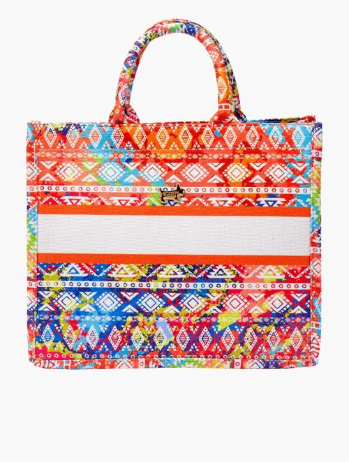 Scotty Bags & Co. Ice White Aztek Print The Scotty Amour Love Bag