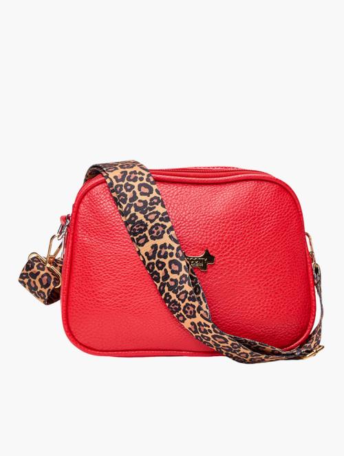 Scotty Bags & Co. Lipstick Red The Andiamo Triple Zipper Crossbody With Two Straps