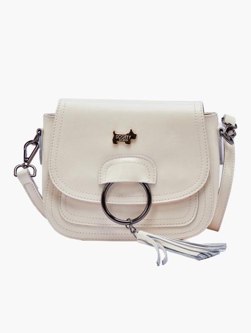 Scotty Bags & Co. Bone White The Beau Leather Crossbody With Tassle Detail