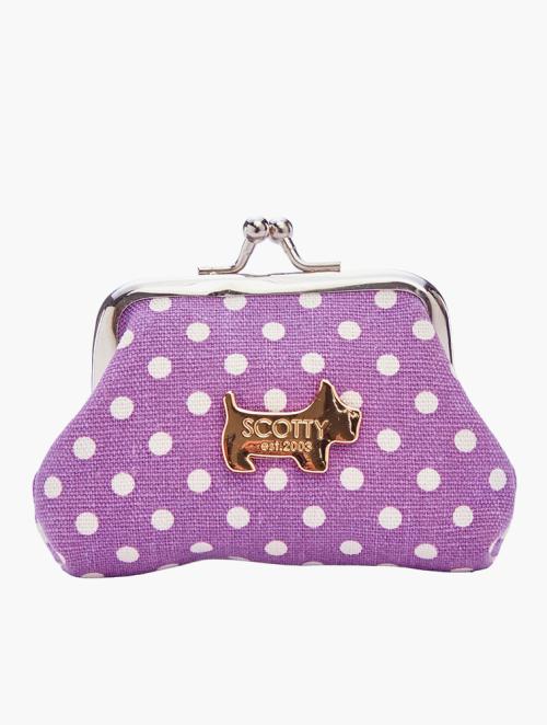 Scotty Bags & Co. Purple Haze Polka The Scotty Coin Pouch