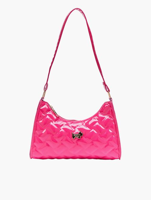 Scotty Bags & Co. Hot Pink Patent Quilted Print The Scotty Classic Baguette