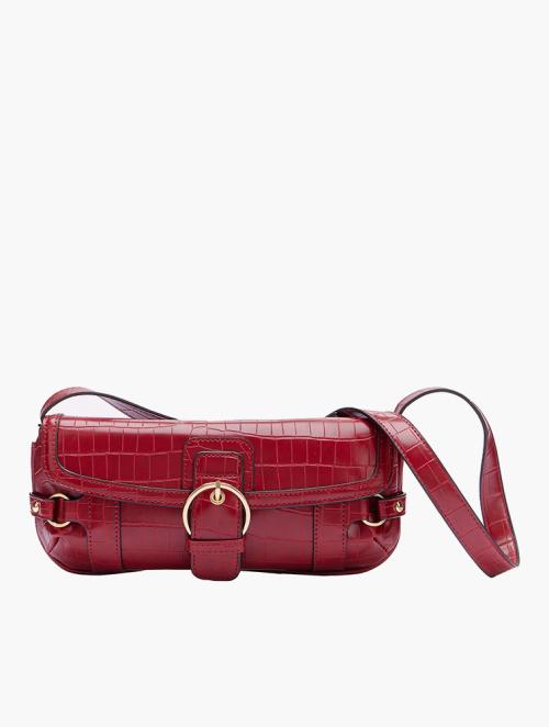 Scotty Bags & Co. Lipstick Red The Copperfield Croc Crossbody & Clutch