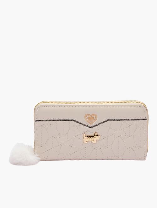 Scotty Bags & Co. Ice White The Dahlia Double Zipper Purse