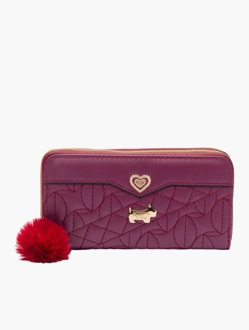 Scotty Bags & Co. Maroon The Dahlia Double Zipper Purse