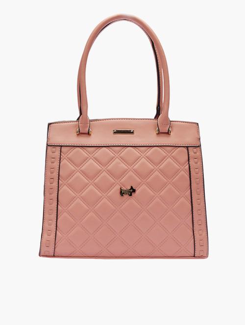 Scotty Bags & Co. Pink Champagne The Diamond Stitched Tote