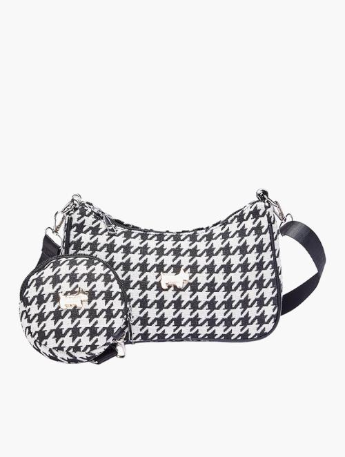 Scotty Bags & Co. Houndstooth Print The Scotty Classic Baguette With Purse