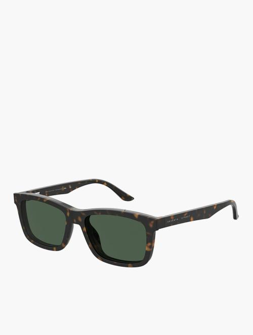 Seventh Street Green Havana Rectangular Sunglasses