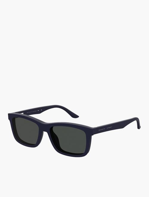 Seventh Street Grey & Blue Rectangular Sunglasses