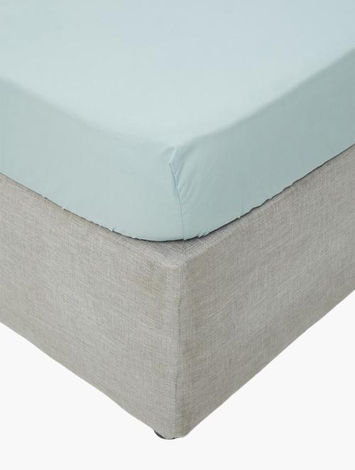Sixth Floor Polycotton Fitted Sheet - Duck Egg