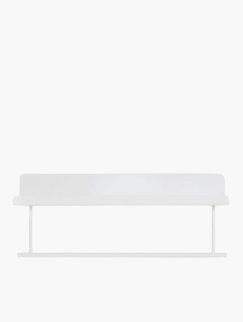 Sixth Floor Iron Shelf With Bar - White