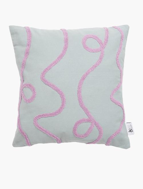 Sixth Floor Rue Cushion Cover- Teal And Purple