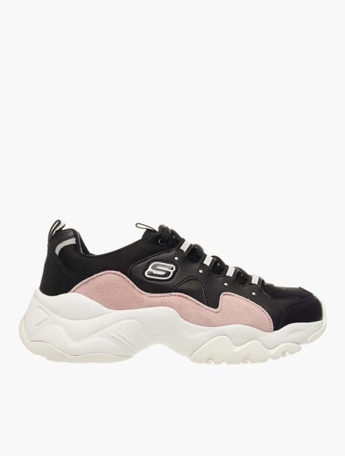 Skechers Black & Pink D Lites 3.0 Sneakers