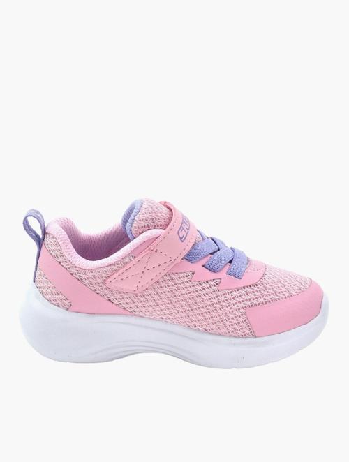 Skechers Girls Pink With Purple Lace Up Trainers