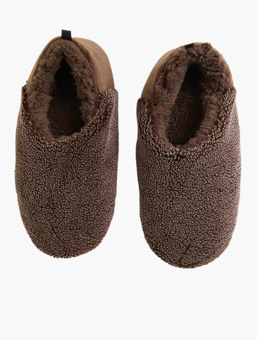 snoozies! Mens Two Tone Cut Back - Brown