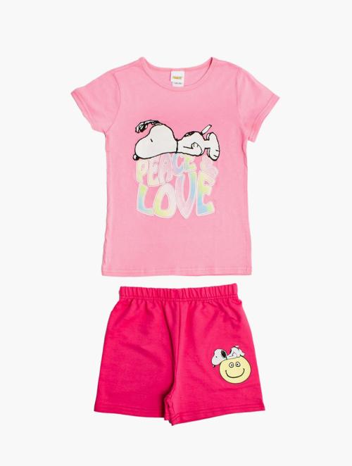 Snoopy Snoopy Graphic Top & Shorts Set