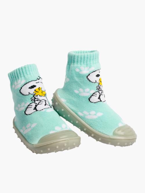 Snoopy Mint Rubber Booties