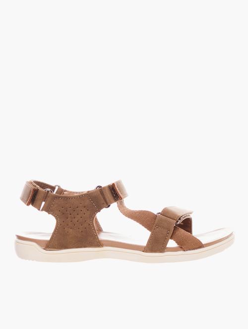 Soft Style Dark Taupe Delana Ankle Strap Sandals