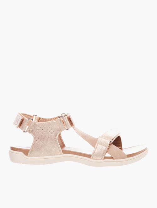 Soft Style Light Gold Delana Ankle Strap Sandals