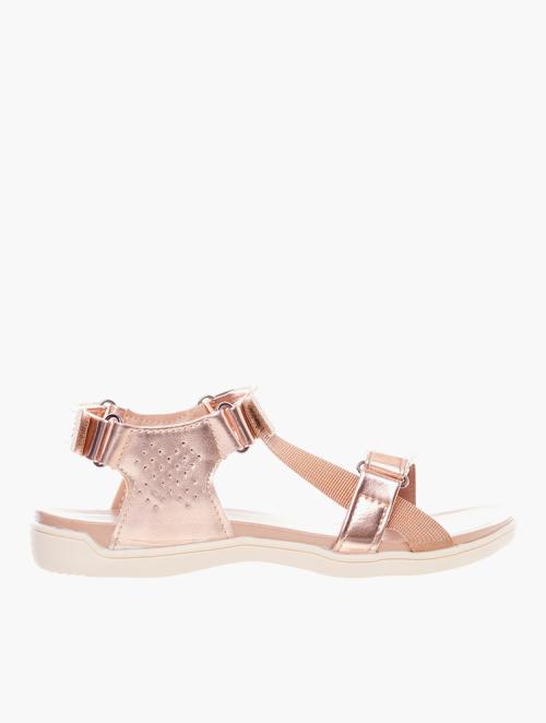 Soft Style Rose Gold Delana Ankle Strap Sandals