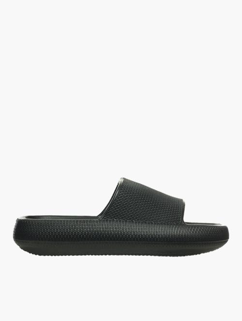 Soft Style Black Devi Thick Sole Slides