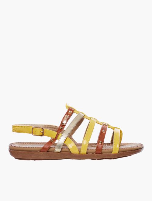 Soft Style Yellow Multi Soft Fadia Fisherman Sandals