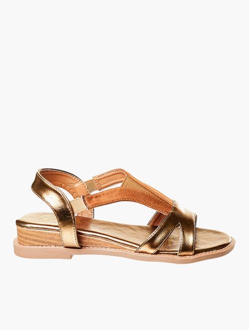 Soft Style Gold Janina A-Strap Sandals