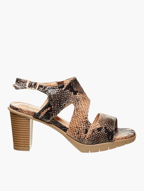 Soft Style Natural Snake Oriana Block Heels