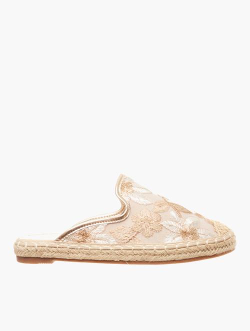 Soft Style Natural Floral Soft Versaci Espadrille Mules