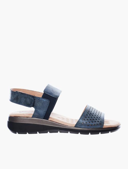 Soft Style Navy Soft Gina Ankle Velcro Strap Sandals