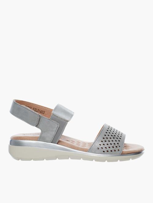 Soft Style Silver Soft Gina Ankle Velcro Strap Sandals