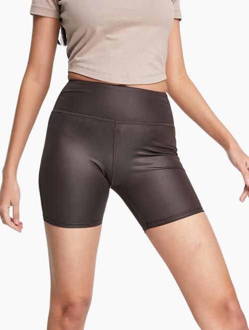 South Beach Plum Plain High Rise Biker Shorts