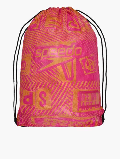 Speedo Radient Yellow & Electric Pink Printed Mesh Bag