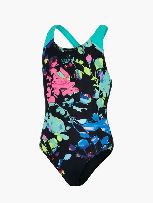 Speedo Black & Green Digital Placement Splashback Swimsuit