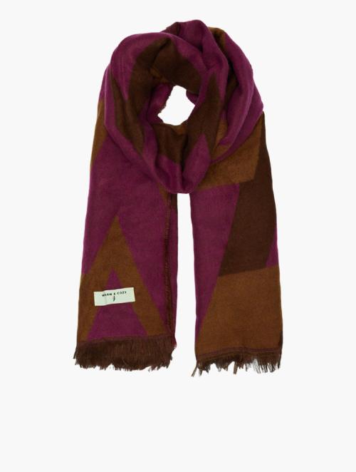 Stradivarius Brown Multi Print Scarf