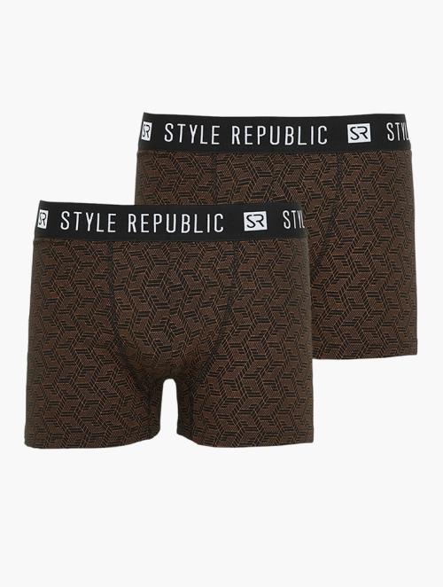 Style Republic 2 Pack Boxer Briefs - Aop Cube1