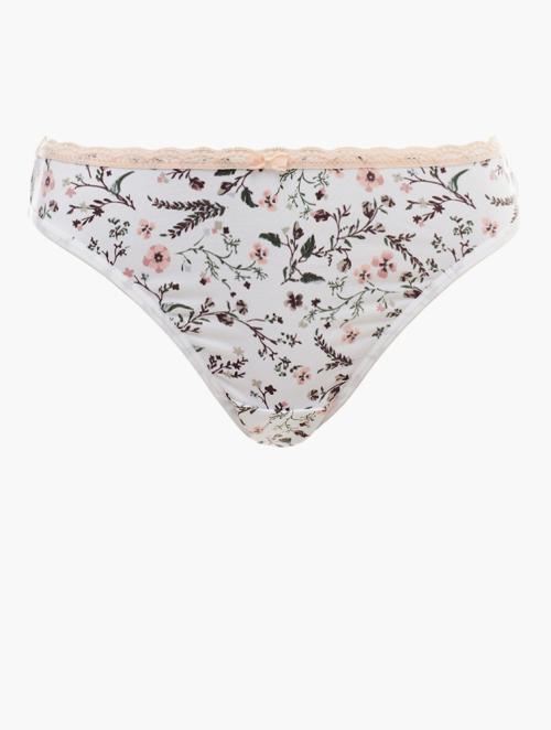 Sugarbay Printed T-String With Lace Edge