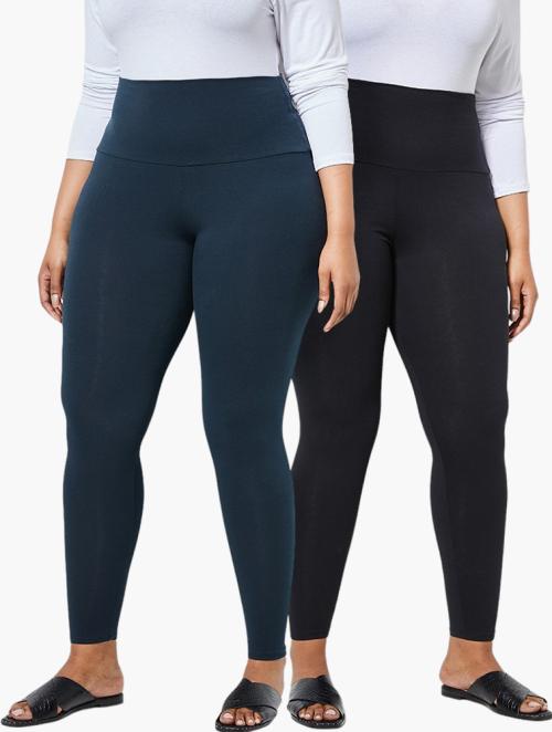 Superbalist Label 2 Pack Outsize Leggings - Black & Navy